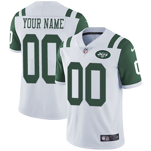 2019 NFL Youth Nike New York Jets Road White Customized Vapor Untouchable Limited jersey->customized nfl jersey->Custom Jersey